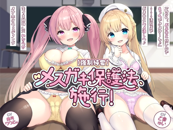 RJ01215705 img main - 【強○純愛】メ○ガキ保護法、施行!「私たち、おま〇こ弱いのでえっちできませ～ん♪」→→→法改正でおま〇こハメ潰しへ♪ 生イキ姉妹JKわからせオナホ化ウェディング