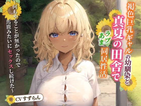 RJ01277731 img main - 褐色巨乳ギャルの幼馴染と真夏の田舎でラブあま同居性活～何もやることが無かったので馬鹿みたいにセックスし続けた～【中出し/純愛/エロASMR】