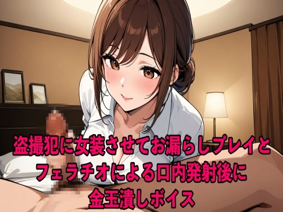 RJ01353916 img main - 【去勢プログラム】盗撮犯に女装させてお漏らしプレイとフェラチオによる口内発射後に金玉潰しボイス【お姉さん/SM】