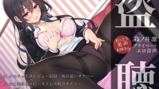 RJ01375186 img main 320x180 - 【盗聴風オナニー実演】おっとり美声お姉さん・篠ノ井凛プライベートエロ音声盗聴