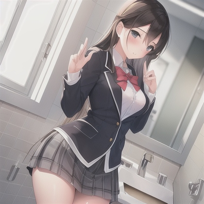 RJ01392661 img main - 【公衆トイレ✖️うんち】美人女子高生が公の便所にもかかわらず、頑張っていきむ様子がw