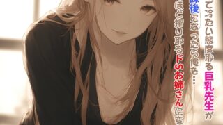 RJ01289179 img main 320x180 - 授業で冷たい態度取る巨乳先生が、放課後になったら俺を死ぬほど搾り取るドSお姉さんに変わる