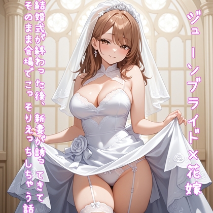 RJ01419316 img main - 【5～10分でさっくり抜けるシリーズ】結婚式が終わった後、新妻が誘ってきてそのまま会場でこっそりえっちしちゃう話