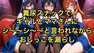 RJ01425367 img main 320x180 - 【完全お漏らし体験型】糞尿スナックでギャルとママさんにシ〜〜シ〜〜と言われながらおしっこを漏らし踏ん張ってウンチを漏らすように強要されるボイス